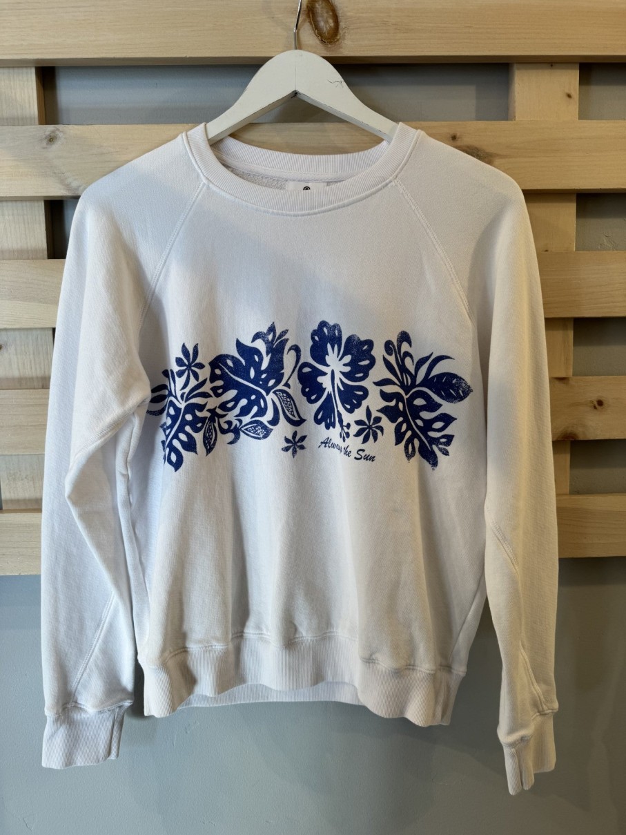 Loungewear Sundry | Retro Aloha Sweatshirt White