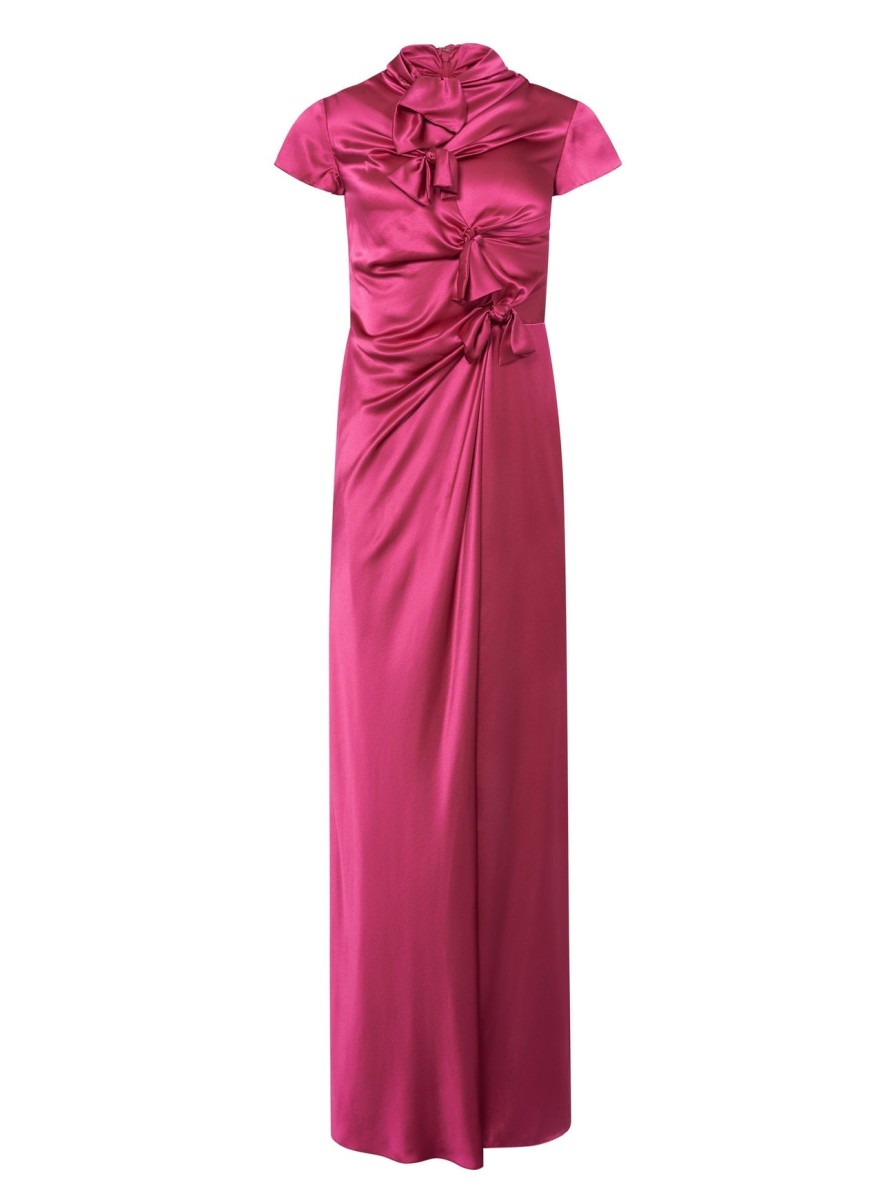 Dresses/Jumpsuits Saloni | Kelly Long Dress Pink Flambe