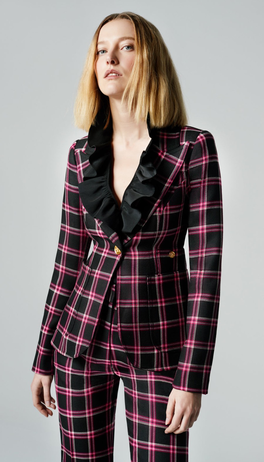 Outerwear Smythe | Patch Pocket Duchess Blazer Pink